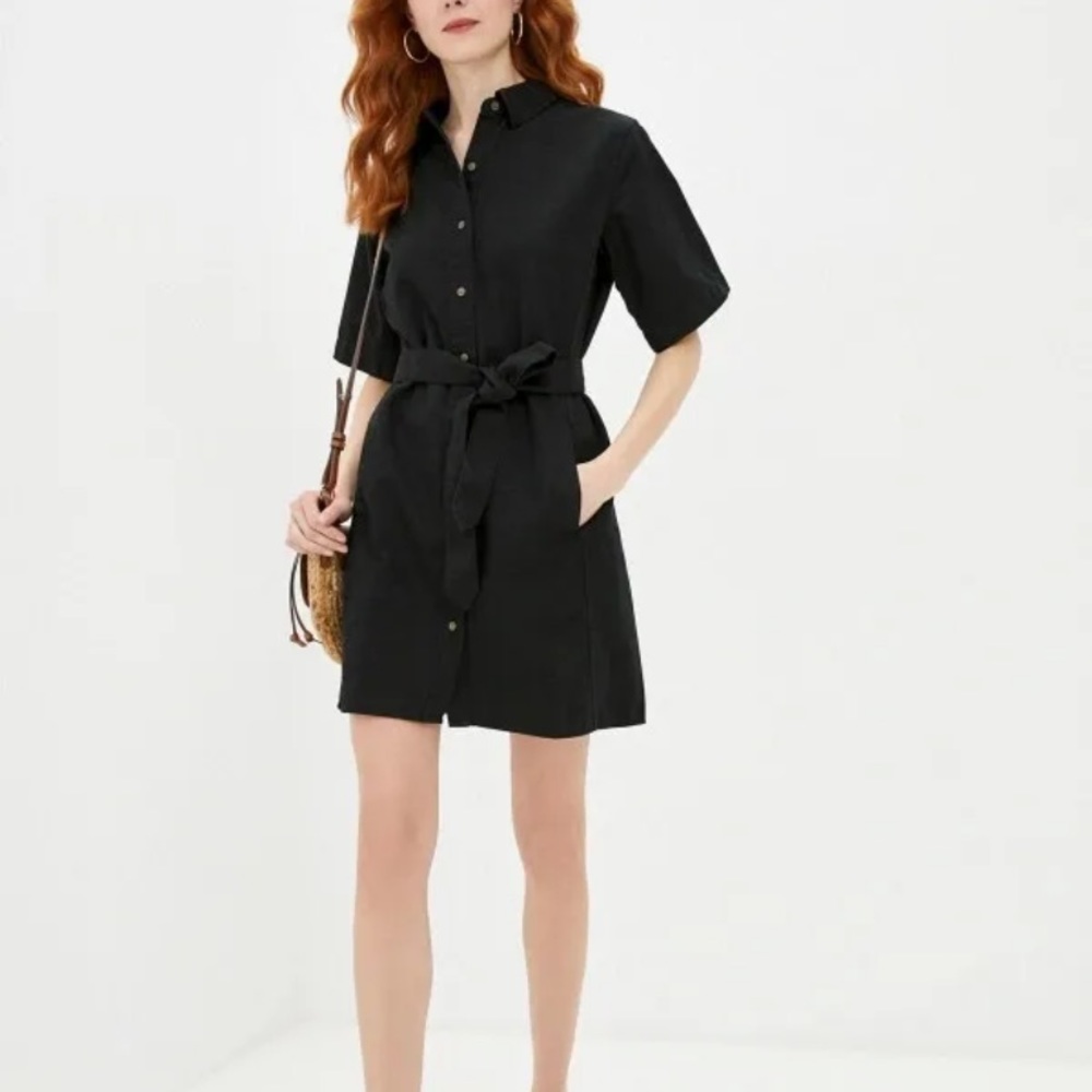 Banana Republic Petite Cotton Linen Shirtdress